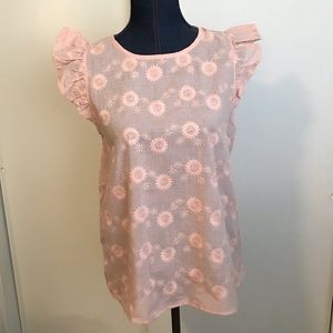Embroidered Pink Top